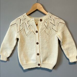 Handmade Children’s Fisherman Chunky Knit Cardigan Sweater